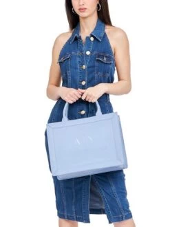 ARMANI EXCHANGE A|X EMBOSSED Borsa Tote Media -Borse Sconto armani exchange a x embossed borsa tote media shadow 8053616387869 2
