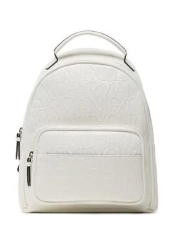 ARMANI EXCHANGE LOGO ALL OVER Zaino Con Tasca -Borse Sconto armani exchange logo all over zaino con tasca bianco 8053616861567 3