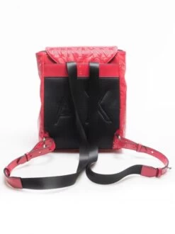 ARMANI EXCHANGE Mini Zaino Effetto Vernice -Borse Sconto armani exchange mini zaino effetto vernice record red 8052130712966 3