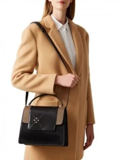 BORBONESE CARRE Borsa A Mano In Pelle Con Tracolla -Borse Sconto borbonese carre borsa a mano in pelle con tracolla nero op naturale 8053363498030 2