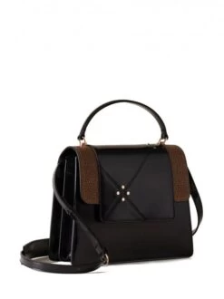 BORBONESE CARRE Borsa A Mano In Pelle Con Tracolla -Borse Sconto borbonese carre borsa a mano in pelle con tracolla nero op naturale 8053363498030 3