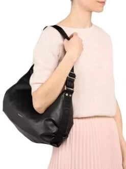 BORBONESE CLOUDETTE Borsa Morbida In Pelle -Borse Sconto borbonese cloudette borsa morbida in pelle nero 8053363481858 2