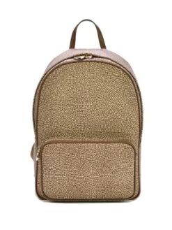 BORBONESE PORTRAIT Zaino Medio -Borse Sconto borbonese portrait zaino medio beige brown 8053363466633 3