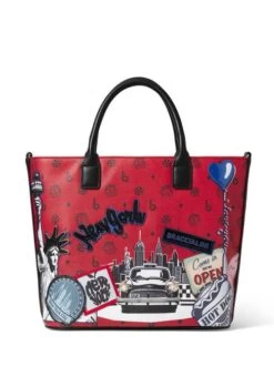 BRACCIALINI CARTOLINE NEW YORK Borsa A Mano Con Tracolla -Borse Sconto braccialini cartoline new york borsa a mano con tracolla fantasia 8052991218331 2