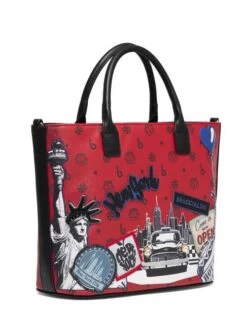 BRACCIALINI CARTOLINE NEW YORK Borsa A Mano Con Tracolla -Borse Sconto braccialini cartoline new york borsa a mano con tracolla fantasia 8052991218331 3