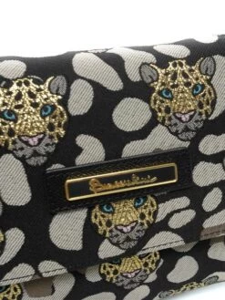 BRACCIALINI JACQUARD Borsa Con Tracollina Metallica 9 BRACCIALINI JACQUARD Borsa Con Tracollina Metallica -Borse Sconto braccialini jacquard borsa con tracollina metallica leopardo nero 8052991119331 2