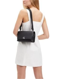 CALVIN KLEIN CK JEANS MINIMAL MONOGRAM Borsa Con Flap A Tracolla