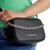 CALVIN KLEIN CK JEANS SCULPTED CHAIN Borsa Mini Tracolla -Borse Sconto calvin klein ck jeans sculpted chain borsa mini tracolla black 8720107639423
