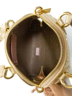 COCCINELLE COLETTE Mini Bag In Pelle Laminata -Borse Sconto coccinelle colette mini bag in pelle laminata golden 8059978392862 4