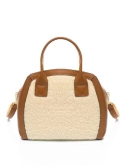 COCCINELLE CONCRETE JOURNAL Borsa In Lana E Pelle Bottalata