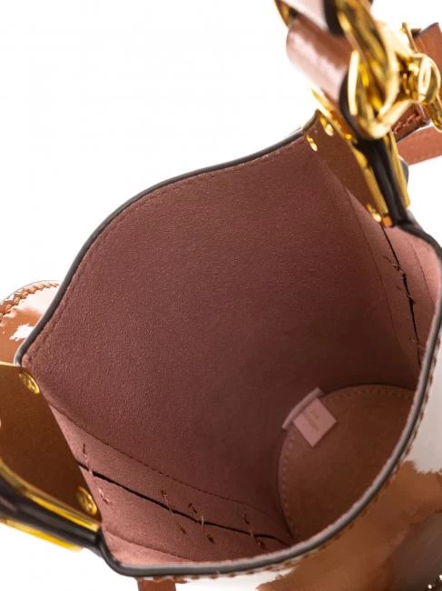 COCCINELLE FAUVE PATENT Mini Secchiello In Pelle 4 COCCINELLE FAUVE PATENT Mini Secchiello In Pelle - immagine 2