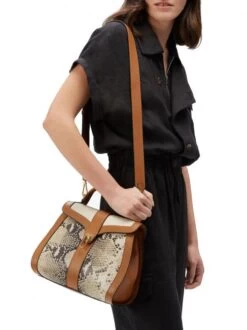 COCCINELLE MARVIN Python Borsetta A Mano, Con Tracolla