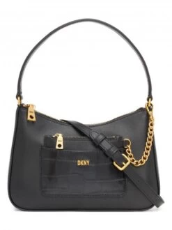 DKNY SIMONA Borsa Spalla In Pelle Con Tracolla
