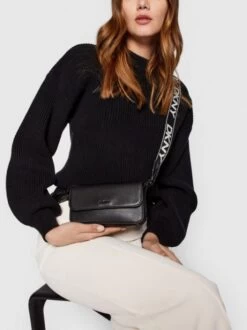 DKNY WINONNA FLAP Mini Bag A Tracolla In Pelle -Borse Sconto dkny winonna flap mini bag a tracolla in pelle blk black 782212654041 5