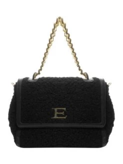 ERMANNO SCERVINO EBA Borsa A Spalla Effetto Lana 8 ERMANNO SCERVINO EBA Borsa A Spalla Effetto Lana -Borse Sconto ermanno scervino eba borsa a spalla effetto lana black 8051978383048 2