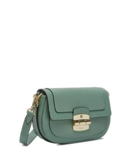 FURLA CLUB 2 Borsa A Tracolla In Pelle -Borse Sconto furla club 2 borsa a tracolla in pelle mineral green 8050597311524 3