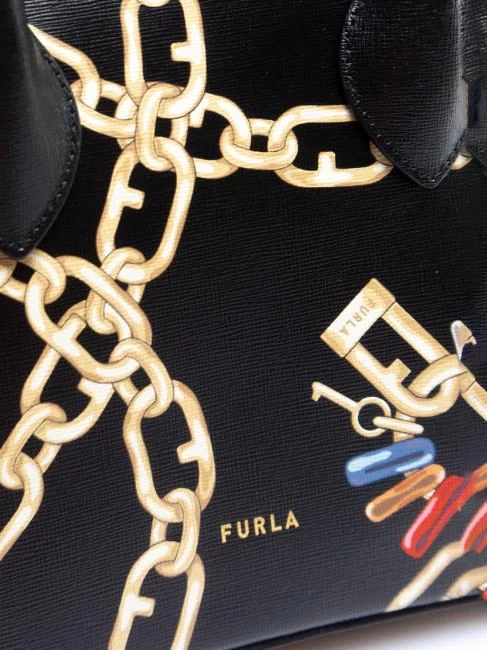 FURLA CODE MINI Borsa Dome Mini In Pelle Stampa Arco E Catena 4 FURLA CODE MINI Borsa Dome Mini In Pelle Stampa Arco E Catena - immagine 2