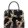 FURLA CODE MINI Borsa Dome Mini In Pelle Stampa Arco E Catena -Borse Sconto furla code mini borsa dome mini in pelle stampa arco e catena toni nero 8050560605896