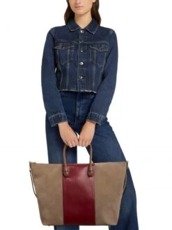 FURLA MIASTELLA Borsa Tote Grande Vitello Roma E Suede -Borse Sconto furla miastella borsa tote grande vitello roma e suede ciliegia d praline dodo 8050597207131 2