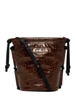 GIANNI CHIARINI LINDA Borsa A Secchiello In Pelle Stampa Cocco