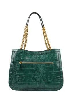 GUESS HENSELY G Croco Borsa Tote A Spalla -Borse Sconto guess hensely g croco borsa tote a spalla forest 190231572879 2