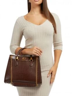 GUESS NELL CROC Borsa A Mano, A Spalla -Borse Sconto guess nell croc borsa a mano a spalla nero 190231674535 2