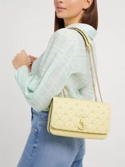 GUESS RUE ROSE CONVERTIBLE Borsa A Spalla, A Tracolla Con Flap -Borse Sconto guess rue rose convertible borsa a spalla a tracolla con flap light lime 190231564430 3