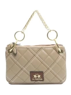 LA MARTINA HELDA Mini Bag Con Catenella -Borse Sconto la martina helda mini bag con catenella beige 8052579075387 2