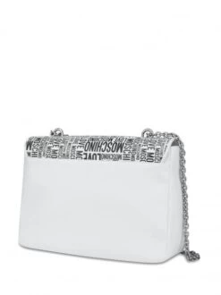 LOVE MOSCHINO Borsa A Tracolla Catena -Borse Sconto love moschino borsa a tracolla catena bianco nero 8051578976732 2