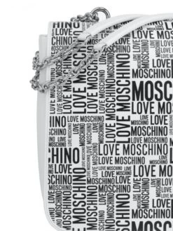 LOVE MOSCHINO Borsa A Tracolla Catena -Borse Sconto love moschino borsa a tracolla catena bianco nero 8051578976732 3