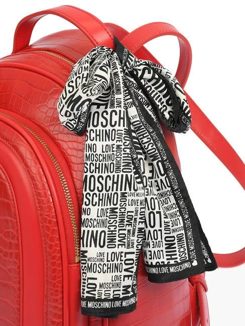 LOVE MOSCHINO CROCO PRINT Zaino Con Foulard 4 LOVE MOSCHINO CROCO PRINT Zaino Con Foulard - immagine 2