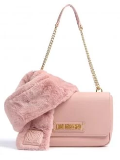 LOVE MOSCHINO FUR SCARF Borsa A Spalla Con Scaldacollo -Borse Sconto love moschino fur scarf borsa a spalla con scaldacollo rosa 8051042675598 3