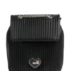 LOVE MOSCHINO HEART LOGO Zainetto Zigrinato -Borse Sconto love moschino heart logo zainetto zigrinato nero 8059965684178