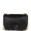 LOVE MOSCHINO HEART PLEATED Borsa A Tracolla -Borse Sconto love moschino heart pleated borsa a tracolla nero 8059965745046