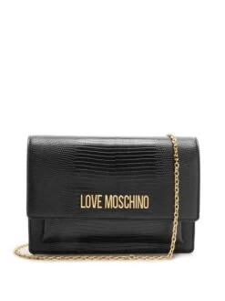 LOVE MOSCHINO LIZARD Mini Bag Con Tracollina -Borse Sconto love moschino lizard mini bag con tracollina nero 8059022744173 2