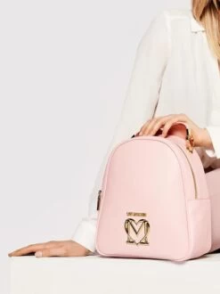 LOVE MOSCHINO METALLIC LOGO Zaino Tondo 9 LOVE MOSCHINO METALLIC LOGO Zaino Tondo -Borse Sconto love moschino metallic logo zaino tondo rosa 8054400225459 1