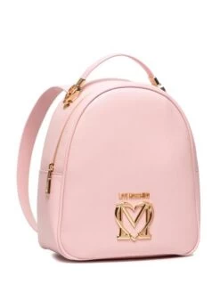LOVE MOSCHINO METALLIC LOGO Zaino Tondo 12 LOVE MOSCHINO METALLIC LOGO Zaino Tondo -Borse Sconto love moschino metallic logo zaino tondo rosa 8054400225459 4