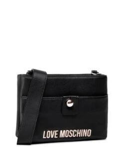 LOVE MOSCHINO POCKET LOGO Borsa A Tracolla -Borse Sconto love moschino pocket logo borsa a tracolla nero 8051578594059 5