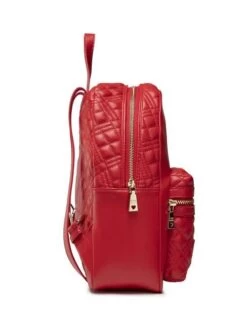 LOVE MOSCHINO QUILTED Zaino Tondo Con Tasca -Borse Sconto love moschino quilted zaino tondo con tasca rosso 8054400223868 3