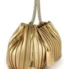 MANILA GRACE JASMINE Plissè Borsa A Spalla, Con Tracolla -Borse Sconto manila grace jasmine plisse borsa a spalla con tracolla oro 8052670210212