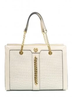 POLLINI COCCO LUX Borsa A Mano Manici Catena -Borse Sconto pollini cocco lux borsa a mano manici catena avorio 8059965332185 4