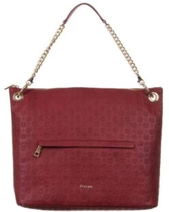POLLINI Embossed Heritage Borsa A Spalla, Con Tracolla E Portachiavi -Borse Sconto pollini embossed heritage borsa a spalla con tracolla e portachiavi bordeaux 8054653920767 2