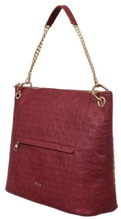 POLLINI Embossed Heritage Borsa A Spalla, Con Tracolla E Portachiavi -Borse Sconto pollini embossed heritage borsa a spalla con tracolla e portachiavi bordeaux 8054653920767 4
