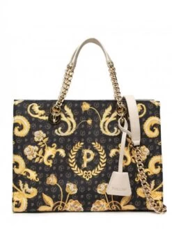 POLLINI HERITAGE QUEEN FOR A DAY Borsa A Mano -Borse Sconto pollini heritage queen for a day borsa a mano nero 8051042295970 2