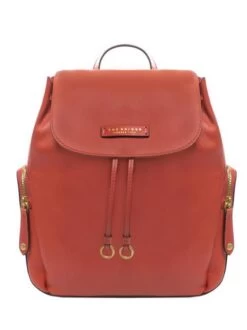 THE BRIDGE CARLOTTA Zaino In Pelle -Borse Sconto the bridge carlotta zaino in pelle salmone abb oro 8033748526770 2