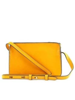 THE BRIDGE LUCREZIA Camera Case In Pelle -Borse Sconto the bridge lucrezia camera case in pelle giallo mais abb oro 8033748525421 3