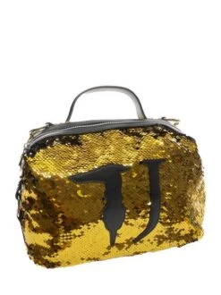 TRUSSARDI T-WOW Borsa A Mano, Con Tracolla -Borse Sconto trussardi t wow borsa a mano con tracolla gold black 8057735756247 2