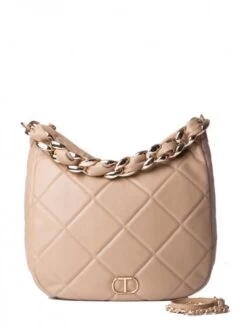 TWINSET HOBO BAG Sacca A Spalla, Con Tracolla -Borse Sconto twinset hobo bag sacca a spalla con tracolla light wood 8052860390106 2