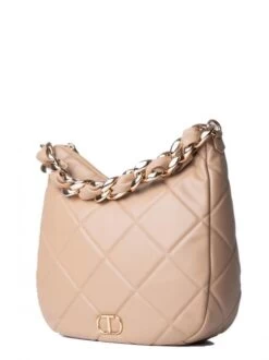 TWINSET HOBO BAG Sacca A Spalla, Con Tracolla -Borse Sconto twinset hobo bag sacca a spalla con tracolla light wood 8052860390106 3