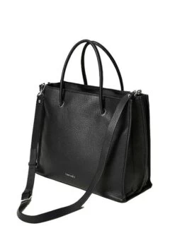TWINSET LOGO EMBOSSED Borsa A Mano Con Tracolla -Borse Sconto twinset logo embossed borsa a mano con tracolla nero 8052860652860 2
